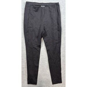 J.Jill Ponte Legging Pants Black‎ Houndstooth Womens M Stretch Slim Fit Career